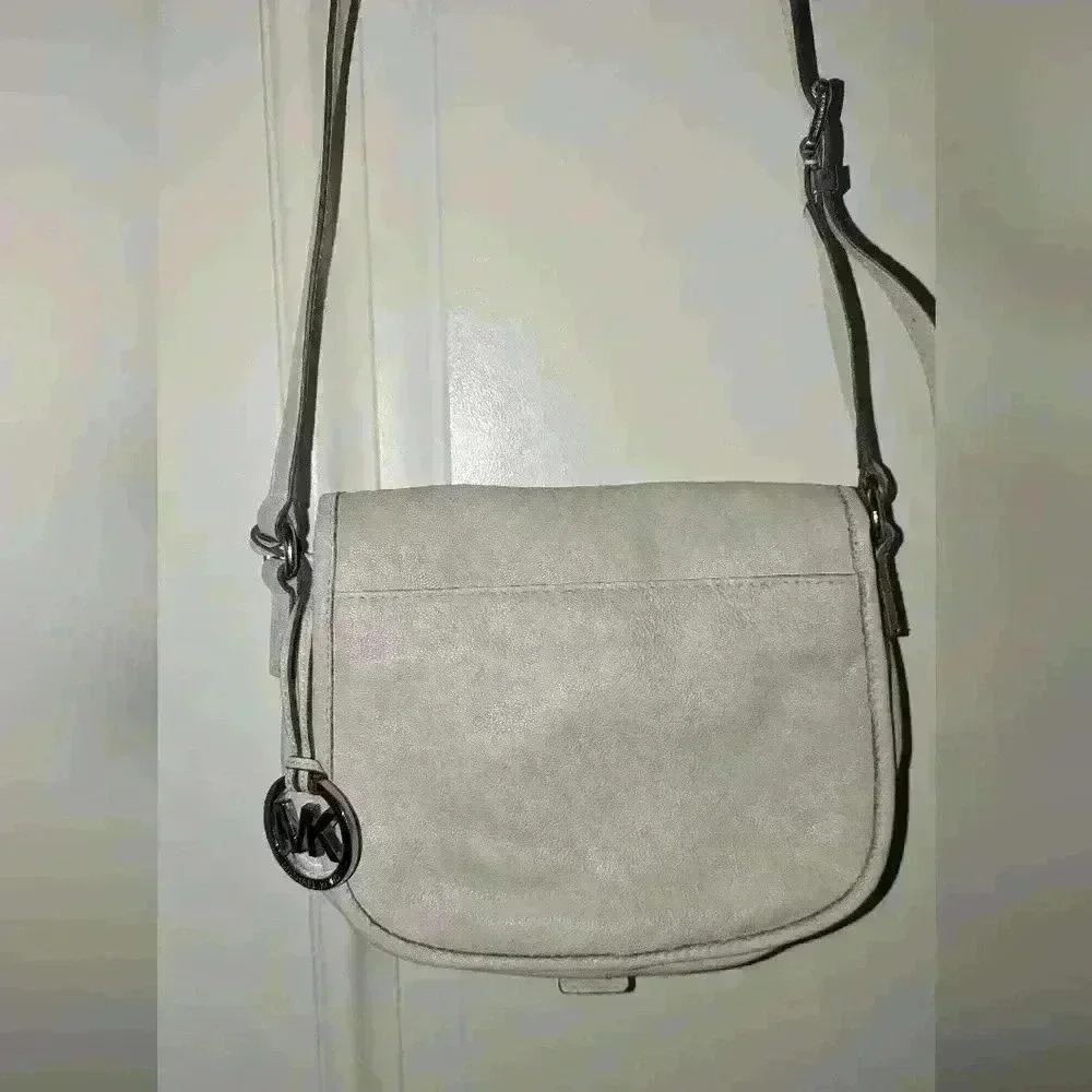 Michael Kors White Leather Saddle Bag - Picture 9 of 9